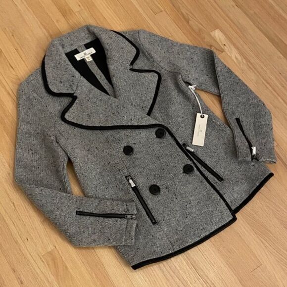 BB Dakota Jackets & Blazers - Dakota Collective By BB Dakota Grey Knitted Blazer